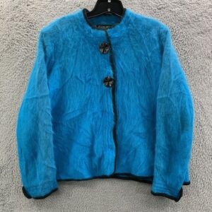 Venesha Sweater Womens Large Top Angora Blue